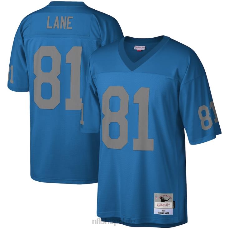 ropa NFL Detroit Lions Dick "Night Train" Lane Mitchell & Ness réplica de camiseta azul heredada hombres 20DRH3000 - Image 1