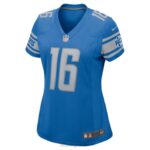 ropa NFL detroit lions jared goff nike azul jugador juego camiseta mujer 20DRH5496 - Image 2