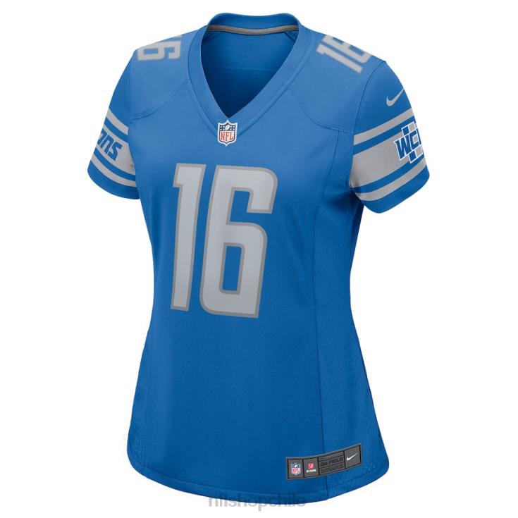 ropa NFL detroit lions jared goff nike azul jugador juego camiseta mujer 20DRH5496 - Image 2