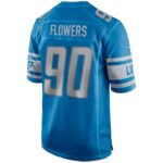 ropa NFL detroit lions trey flores nike azul juego camiseta hombres 20DRH4091 - Image 3