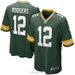 ropa NFL Empacadores de Green Bay Aaron Rodgers Nike camiseta de jugador de juego verde hombres 20DRH80