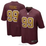 ropa NFL Equipo de fútbol de Washington Chase Young Nike camiseta de juego alternativa burdeos hombres 20DRH2641