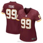 ropa NFL Equipo de fútbol de Washington Chase Young Nike camiseta de juego burdeos mujer 20DRH4614