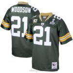 ropa NFL Green Bay Packers Charles Woodson Mitchell & Ness Green 2010 Auténtica camiseta de jugador retirado hombres 20DRH3699
