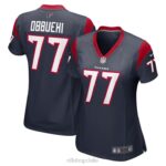 ropa NFL houston texans cedric ogbuehi camiseta nike azul marino mujer 20DRH6909