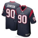 ropa NFL houston texans jaleel johnson nike azul marino jugador juego camiseta hombres 20DRH4390