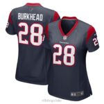 ropa NFL houston texans rex burkhead camiseta nike jugador azul marino mujer 20DRH6569
