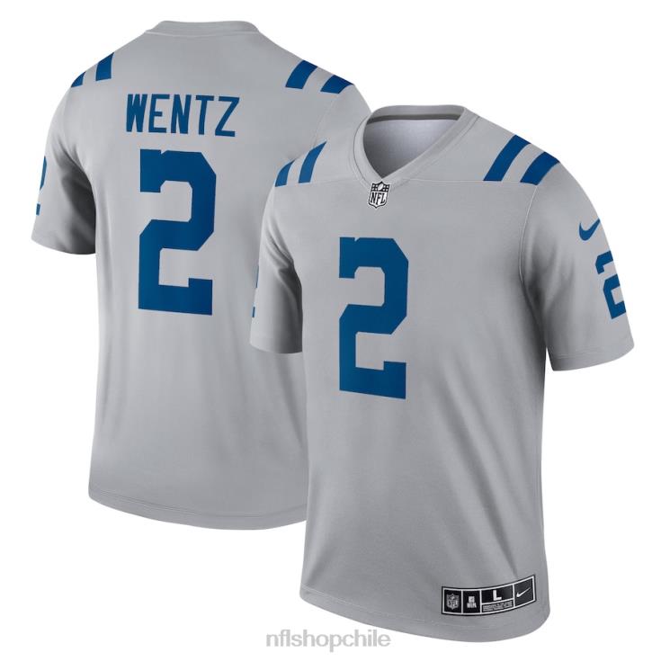 ropa NFL Indianápolis Colts Carson Wenz Nike camiseta gris leyenda invertida hombres 20DRH2749 - Image 1