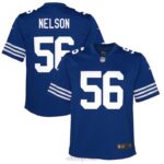 ropa NFL Indianápolis Colts Quenton Nelson Nike Camiseta Royal Alternative Game juventud 20DRH4986