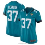 ropa NFL jaguares de jacksonville tre herndon nike camiseta de juego nike verde azulado mujer 20DRH5221