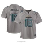 ropa NFL jaguares de jacksonville trevor lawrence nike camiseta gris atmósfera del juego juventud 20DRH1439