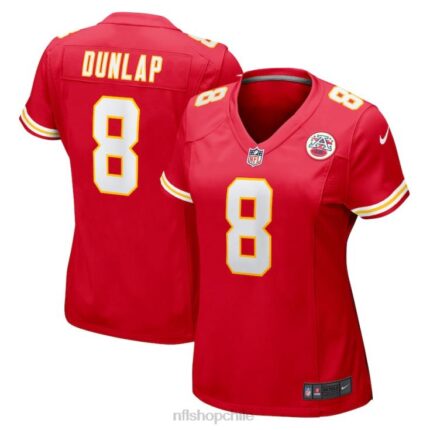 ropa NFL kansas city chiefs carlos dunlap camiseta roja de jugador de local nike mujer 20DRH3163