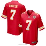 ropa NFL kansas city chiefs harrison butker camiseta nike roja del juego hombres 20DRH703