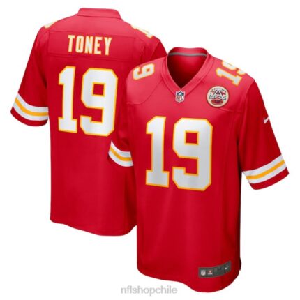 ropa NFL kansas city chiefs kadarius toney camiseta nike roja del jugador del juego hombres 20DRH1139