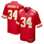 ropa NFL kansas city chiefs melvin gordon iii camiseta de jugador de local roja nike hombres 20DRH3220