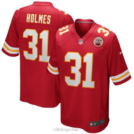 ropa NFL kansas city chiefs sacerdote holmes nike rojo juego jugador retirado camiseta hombres 20DRH1508