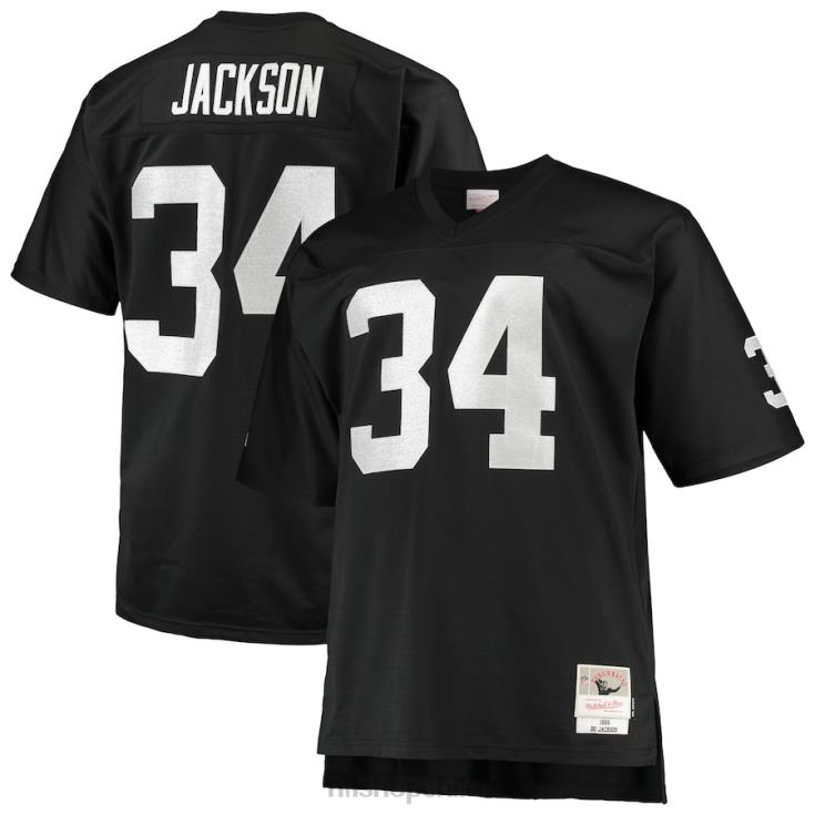 ropa_nfl_las_vegas_raiders_bo_jackson_mitchell_ness_negro_grande_y_alto_1988_replica_de_jugador_retirado_hombres_20drh233.jpg ropa NFL las vegas raiders bo jackson mitchell & ness negro grande y alto 1988 réplica de jugador retirado hombres 20DRH233 - Image 1
