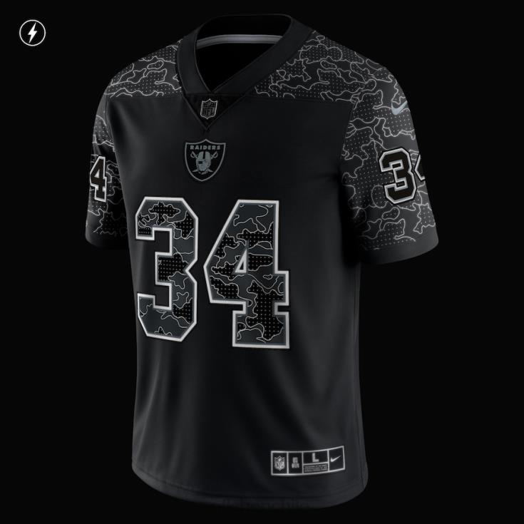 ropa NFL las vegas raiders bo jackson nike jugador retirado negro rflctv camiseta limitada hombres 20DRH2738 - Image 4