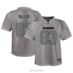 ropa NFL las vegas raiders darren waller nike gris atmósfera juego camiseta juventud 20DRH3917