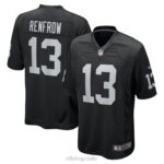 ropa NFL las vegas raiders hunter renfrow camiseta nike jugador negro hombres 20DRH1177