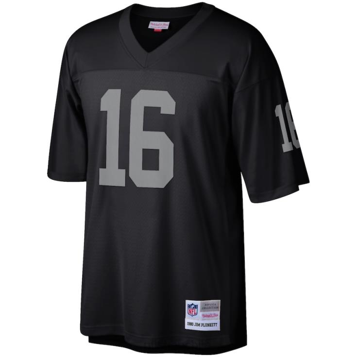 ropa NFL las vegas raiders jim plunkett mitchell & ness negro jugador retirado legado réplica camiseta hombres 20DRH4488 - Image 2