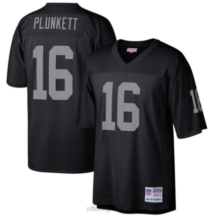 ropa NFL las vegas raiders jim plunkett mitchell & ness negro jugador retirado legado réplica camiseta hombres 20DRH4488