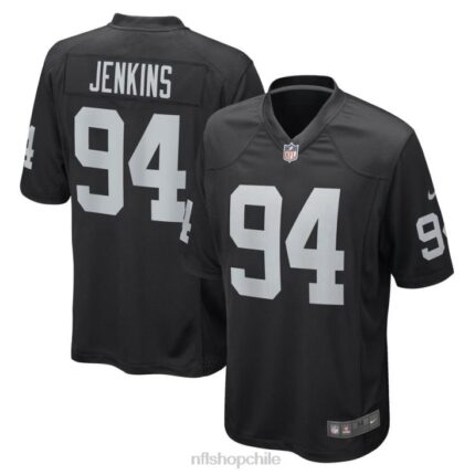 ropa NFL las vegas raiders jordan jenkins nike camiseta negra del jugador del juego hombres 20DRH6459