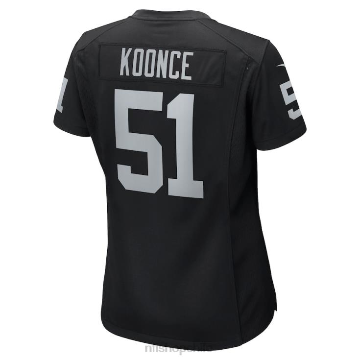 ropa NFL las vegas raiders malcolm koonce nike camiseta negra game mujer 20DRH6036 - Image 3
