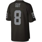 ropa NFL las vegas raiders ray guy mitchell & ness camiseta réplica heredada negra 1976 hombres 20DRH2999 - Image 3