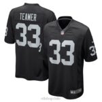 ropa NFL las vegas raiders roderic teamer nike camiseta de juego negra hombres 20DRH5601
