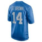 ropa NFL leones de detroit amon-ra st. camiseta de juego de jugador azul nike marrón hombres 20DRH2945 - Image 3