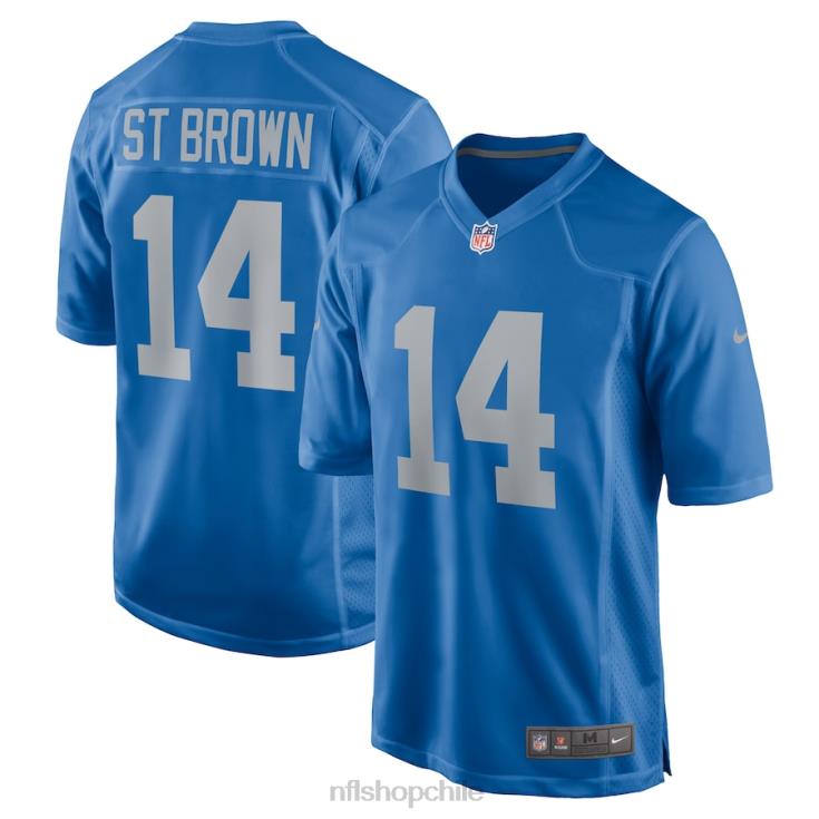 ropa_nfl_leones_de_detroit_amon_ra_st_camiseta_de_juego_de_jugador_azul_nike_marron_hombres_20drh2945.jpg ropa NFL leones de detroit amon-ra st. camiseta de juego de jugador azul nike marrón hombres 20DRH2945 - Image 1