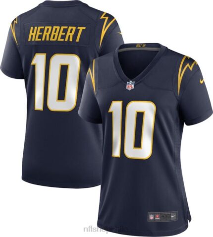 ropa NFL los angeles cargadores justin herbert nike azul marino juego alternativo camiseta mujer 20DRH1625
