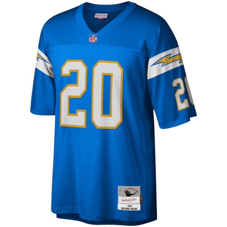 ropa NFL los angeles cargadores natrone significa mitchell & ness azul polvo 1994 réplica de camiseta heredada hombres 20DRH2719 - Image 2