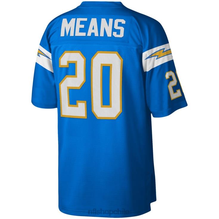 ropa NFL los angeles cargadores natrone significa mitchell & ness azul polvo 1994 réplica de camiseta heredada hombres 20DRH2719 - Image 3