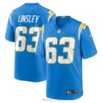 ropa NFL los angeles chargers corey linsley nike polvo azul jugador camiseta hombres 20DRH4618