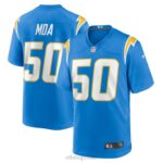 ropa NFL los angeles chargers david moa nike polvo azul camiseta del jugador del juego local hombres 20DRH3378