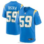 ropa NFL los angeles chargers derrek tuszka nike polvo azul camiseta de jugador de local hombres 20DRH4794