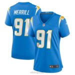 ropa NFL los angeles chargers forrest merrill nike polvo azul jugador juego camiseta mujer 20DRH5759