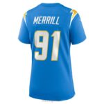ropa NFL los angeles chargers forrest merrill nike polvo azul jugador juego camiseta mujer 20DRH5759 - Image 3