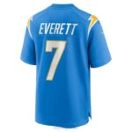 ropa NFL los angeles chargers gerald everett nike polvo azul jugador juego camiseta hombres 20DRH3367 - Image 3