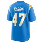 ropa NFL los angeles chargers josh harris camiseta nike azul polvo hombres 20DRH4754 - Image 3