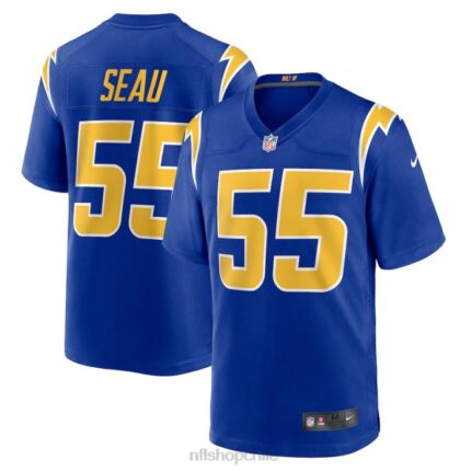 ropa NFL los angeles chargers junior seau nike royal jugador retirado camiseta de juego alternativo hombres 20DRH1509