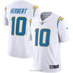 ropa NFL los angeles chargers justin herbert camiseta nike vapor limitada blanca hombres 20DRH308