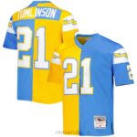 ropa NFL los angeles chargers ladainian tomlinson mitchell & ness azul polvo/oro 2002 réplica herencia dividida hombres 20DRH1428