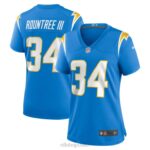 ropa NFL los angeles chargers larry rountree iii nike polvo azul jugador juego camiseta mujer 20DRH6752