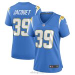 ropa NFL los angeles chargers michael jacquet nike polvo azul jugador camiseta mujer 20DRH6611