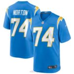 ropa NFL Los Angeles Chargers Storm Norton Nike camiseta azul polvo del juego del equipo hombres 20DRH6127