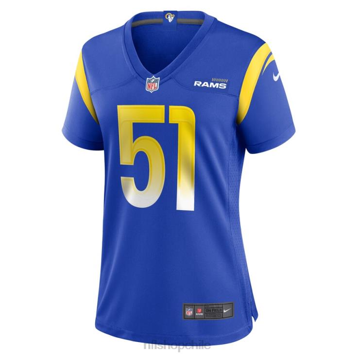 ropa NFL los angeles rams benton whitley camiseta nike royal game player mujer 20DRH6639 - Image 2
