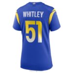 ropa NFL los angeles rams benton whitley camiseta nike royal game player mujer 20DRH6639 - Image 3